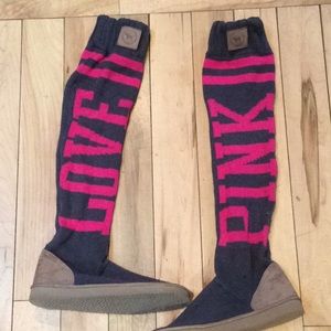 RARE Pink Muk Luk slippers